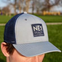 Load image into Gallery viewer, NE1 Hat -Grey &amp; Navy
