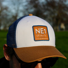 Load image into Gallery viewer, NE1 Hat -Navy, White &amp; Orange
