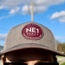 Load image into Gallery viewer, NE1 Hat -Burgundy &amp; Grey
