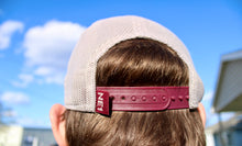 Load image into Gallery viewer, NE1 Hat -Burgundy &amp; Grey
