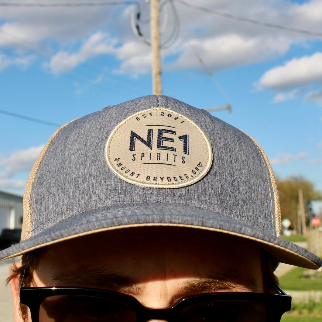 NE1 Hat -Tan & Grey